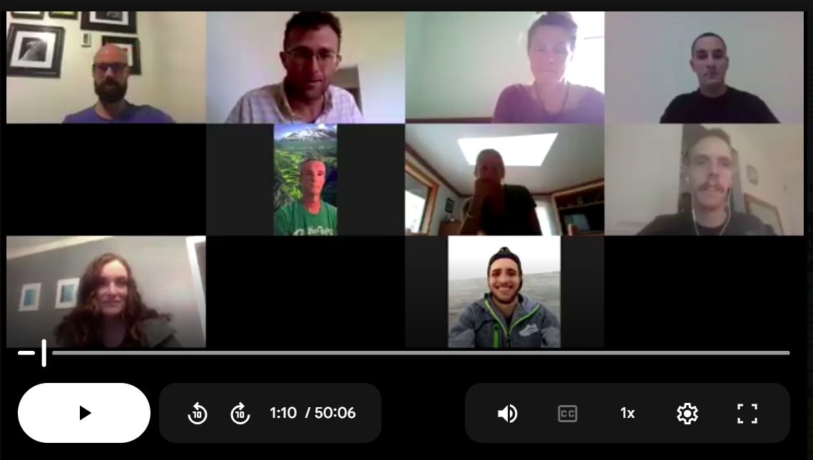 six team runrun coaches on their monthly zoom call working through client problems