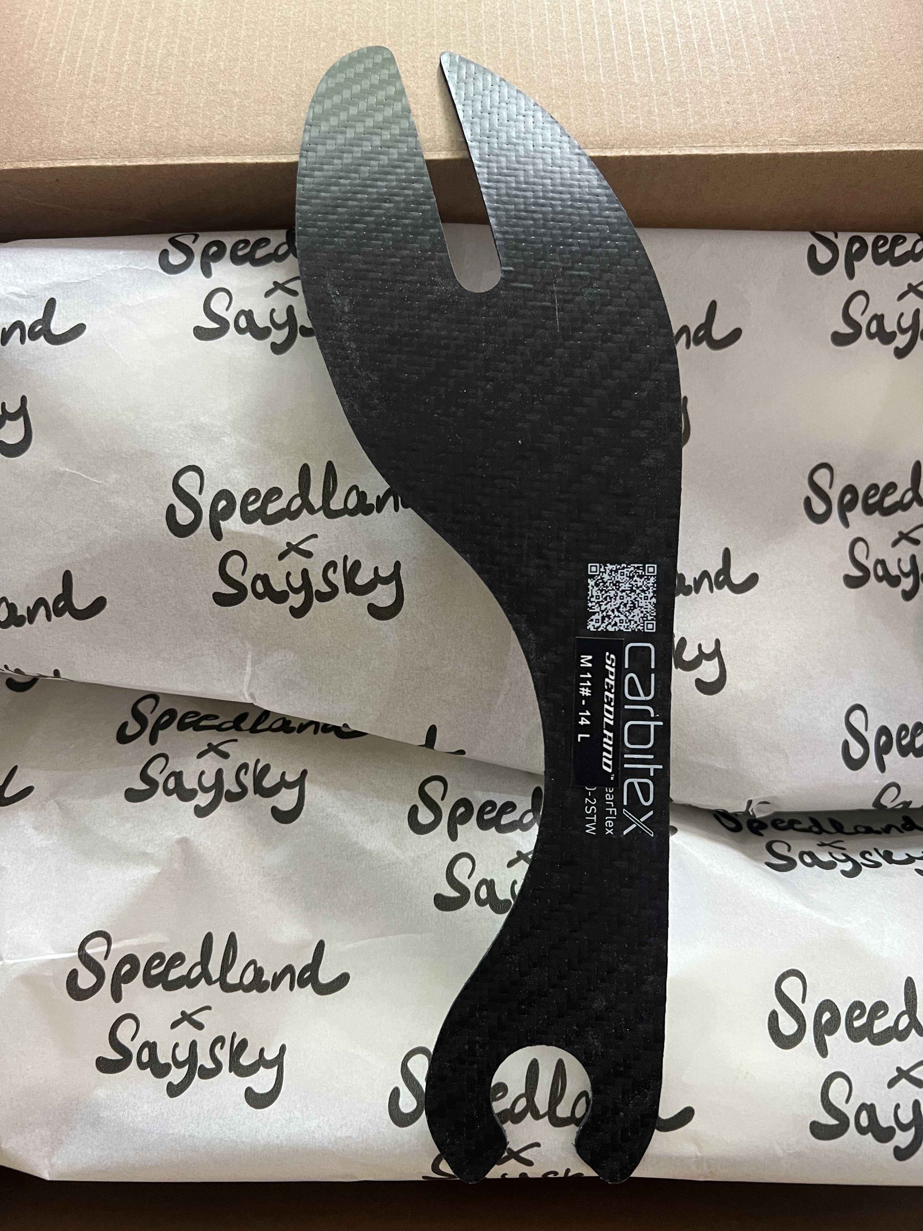 the carbon plate removed from the speedland rx:sky