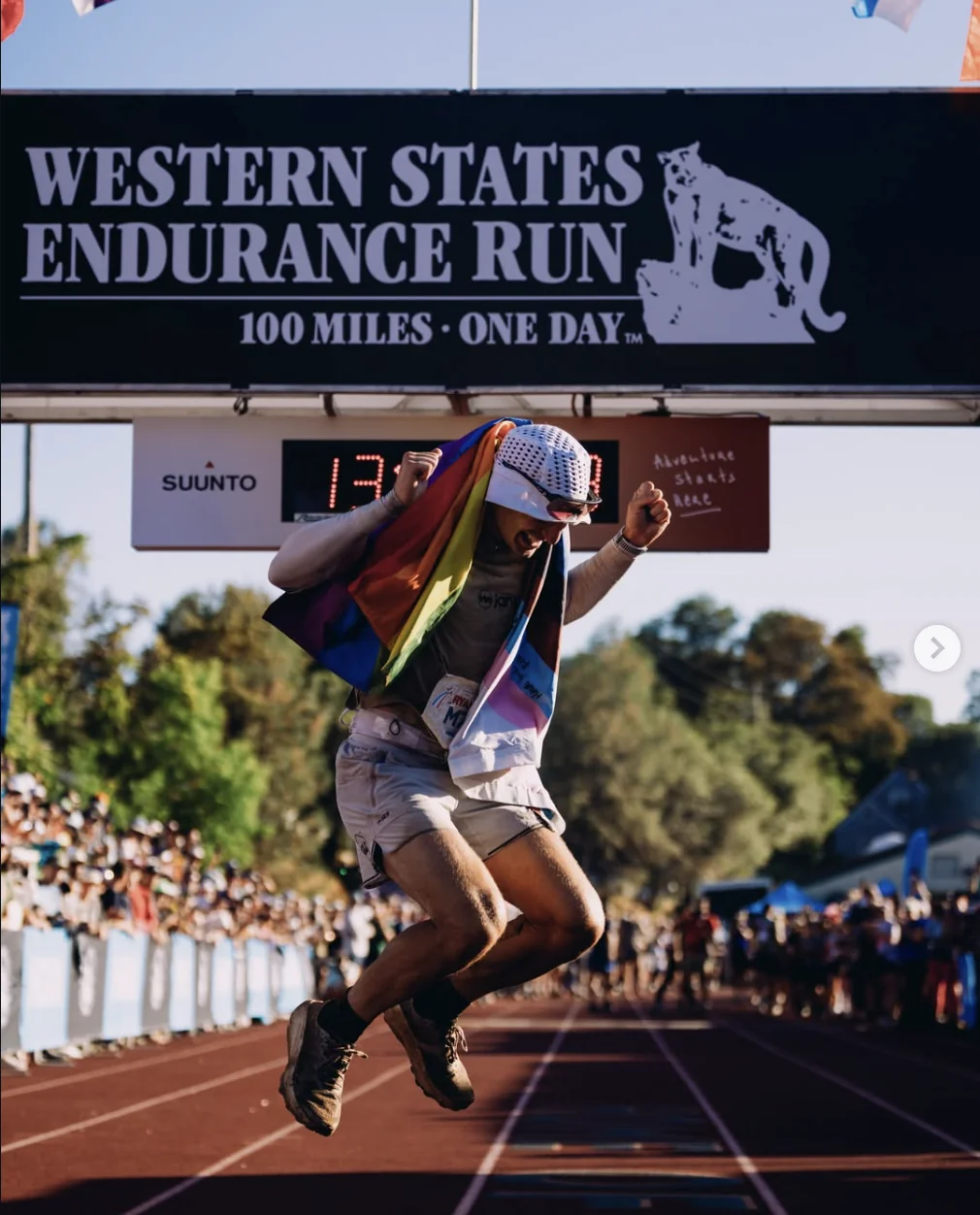 ryan montgomery finishing third at western states 2026 in a vented nike acg cap